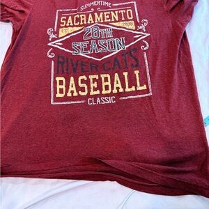 Sacramento River Cats 20th Season T-Shirt - Maroon